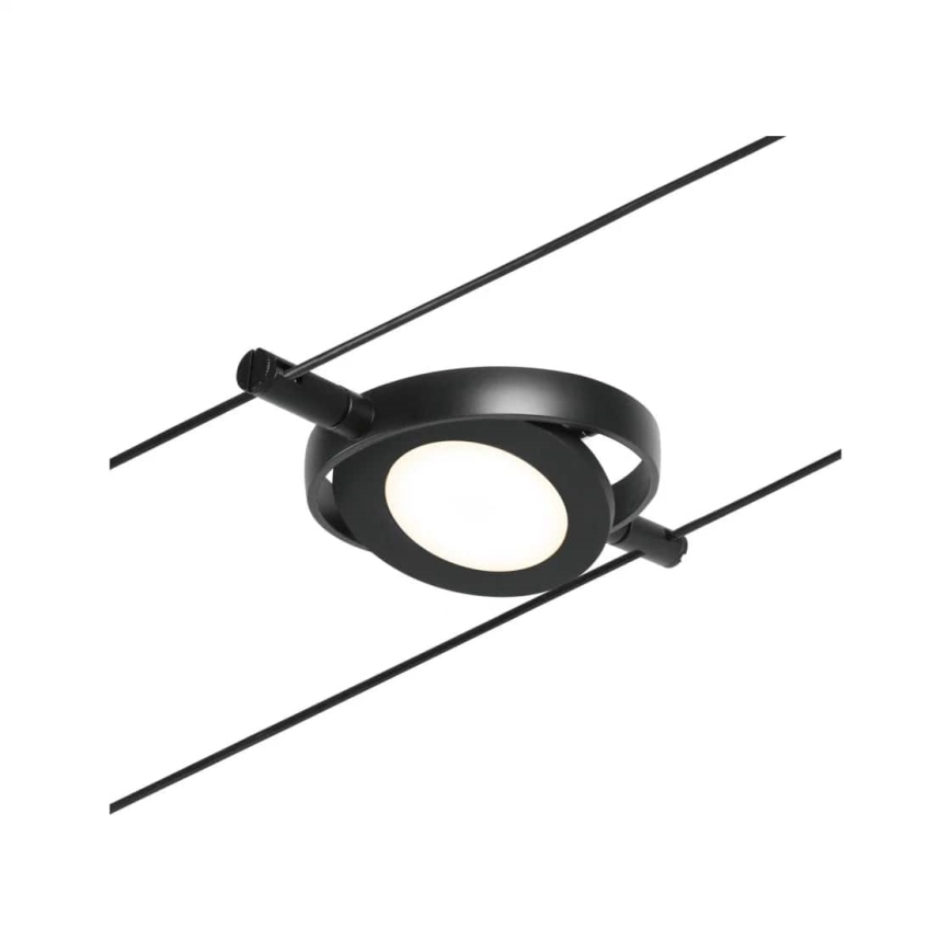 Paulmann 94418 - Set 5xLED/4,5W Komplettes Seilsystem ROUNDMAC 230V schwarz