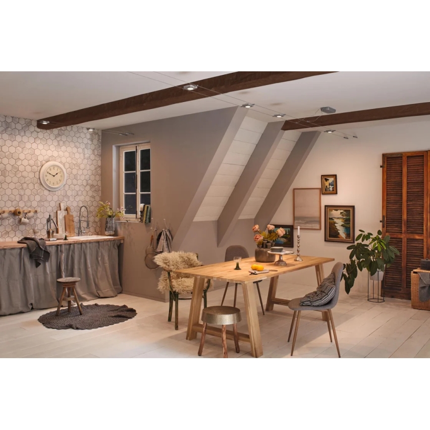 Paulmann 94420 - SET 5xLED/4,5W Einbauleuchte für Seilsystem MAC 230V mattchrom