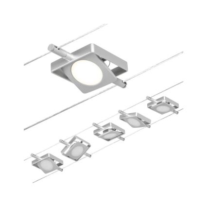 Paulmann 94420 - SET 5xLED/4,5W Einbauleuchte für Seilsystem MAC 230V mattchrom