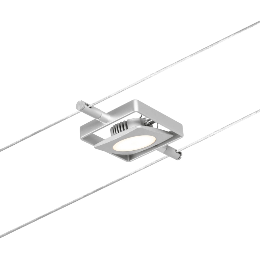 Paulmann 94420 - SET 5xLED/4,5W Komplettes Seilsystem MAC 230V mattchrom