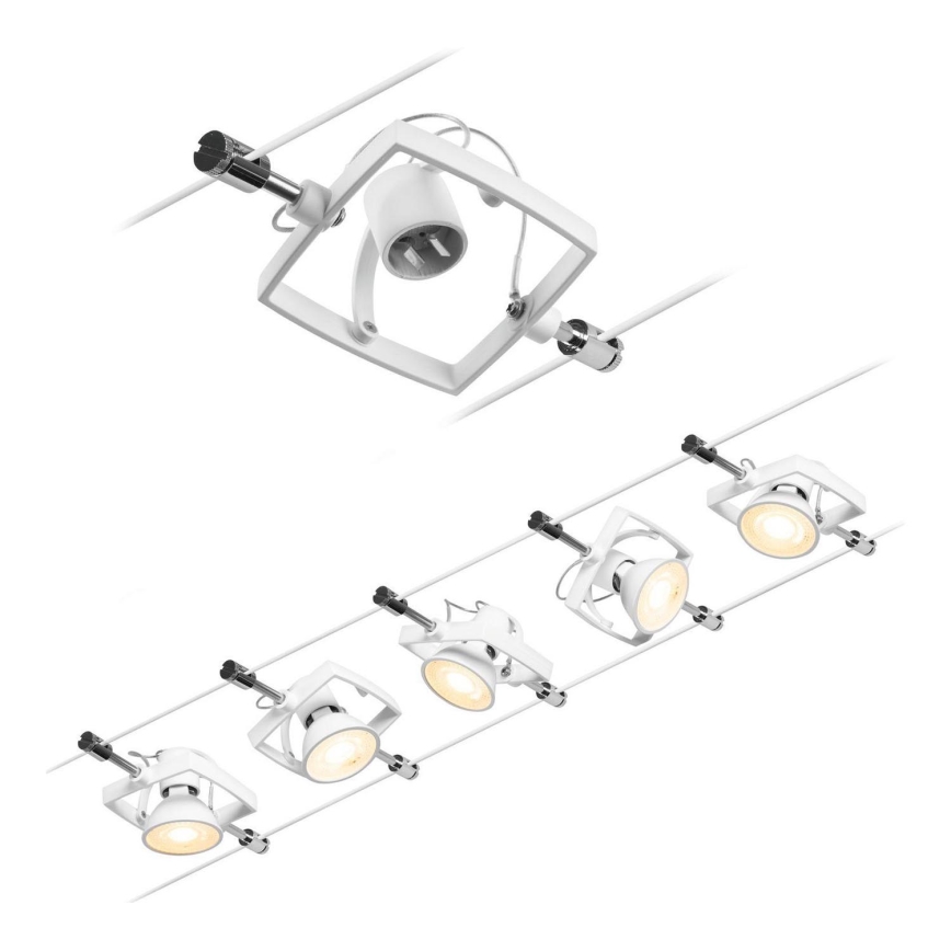 Paulmann 94432 - SET 5xGU5,3/10W Strahler für Schienensystem MAC 230V weiß