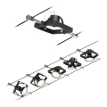 Paulmann 94434 - SET 5xGU5,3/10W Einbauleuchte für Seilsystem MAC 230V schwarz