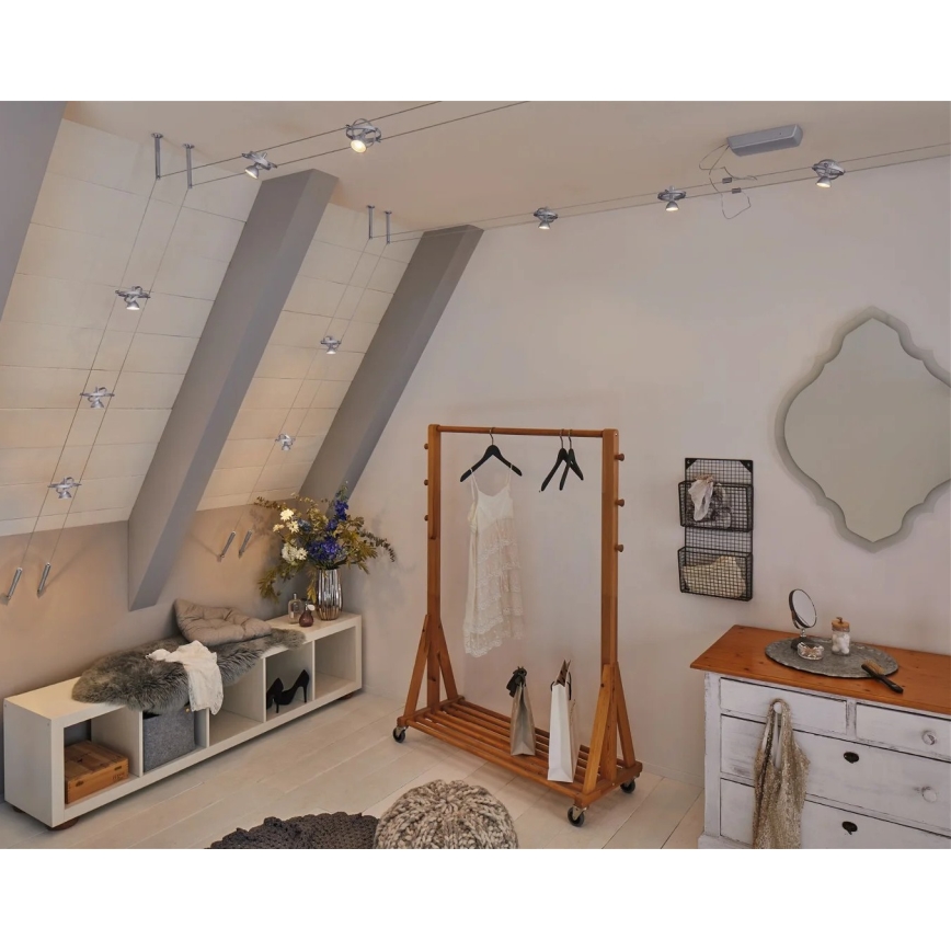 Paulmann 94437 - 1xGU5,3/10W Einbauleuchte für das Seilsystem CARDAN 12V mattchrom