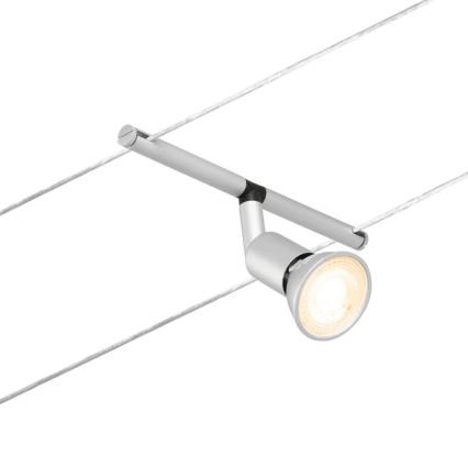 Paulmann 94442 - Set 5xGU5,3/10W Komplettes Seilsystem SALT 230V mattchrom