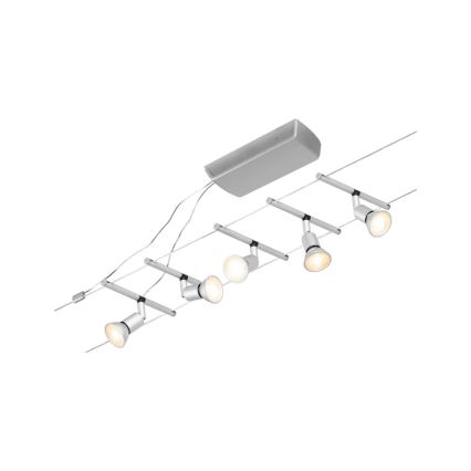 Paulmann 94442 - SET 5xGU5,3/10W Strahler für Schienensystem SALT 230V mattes Chrom