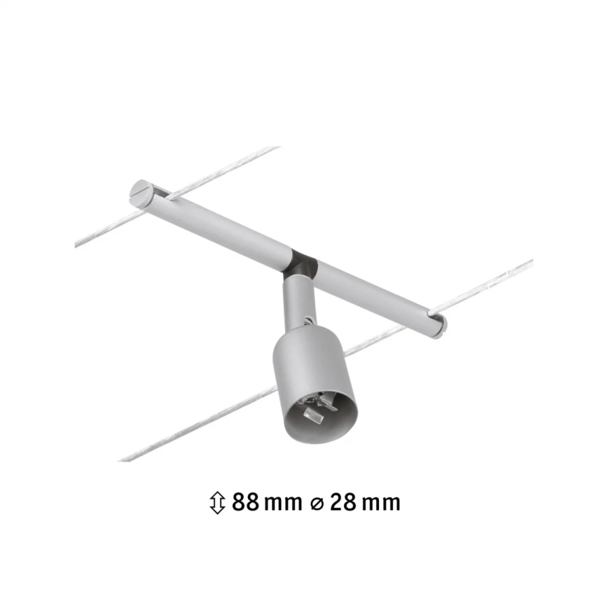 Paulmann 94443 - 1xGU5,3/10W Einbauleuchte für Seilsystem SALT 12V mattchrom