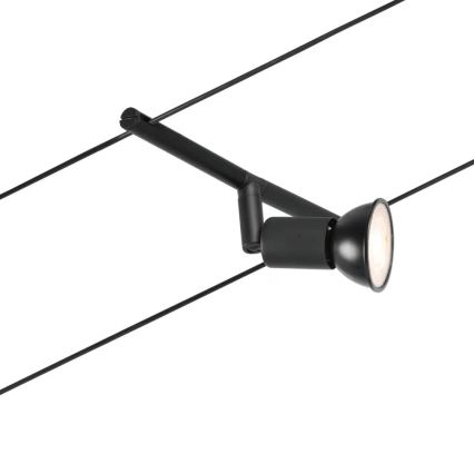 Paulmann 94446 - SET 5xGU5,3/10W Einbauleuchte für Seilsystem SALT 230V schwarz