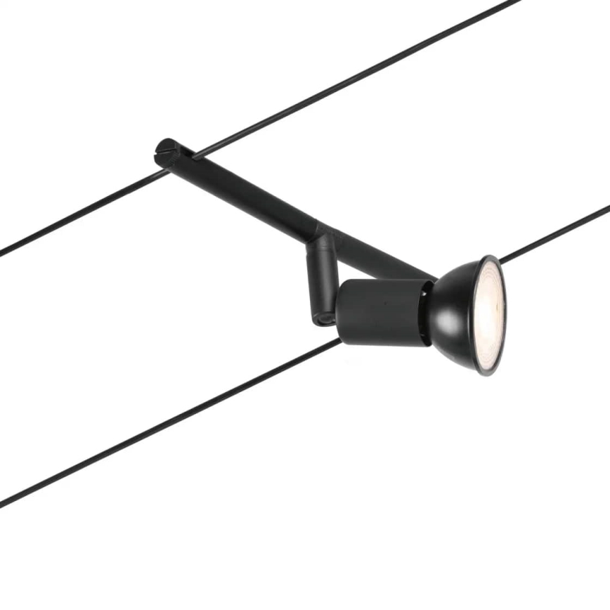 Paulmann 94446 - SET 5xGU5,3/10W Komplettes Seilsystem SALT 230V schwarz