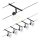 Paulmann 94450 - SET 5xGU5,3/10W Komplettes Seilsystem SHEELA 230V schwarz