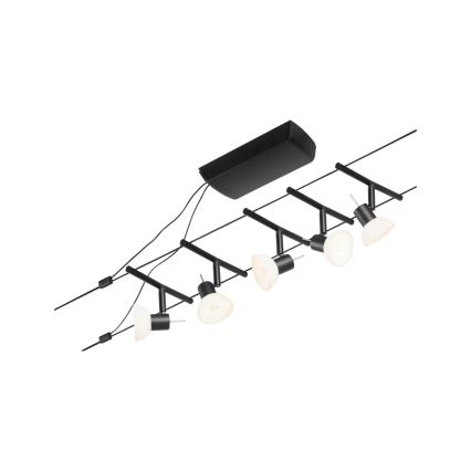 Paulmann 94450 - SET 5xGU5,3/10W Strahler für Schienensystem SHEELA 230V schwarz