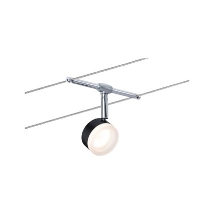 Paulmann 94457 - Set 5xLED/4W Komplettes Seilsystem CLEAR 230V schwarz/hochglanzchrom