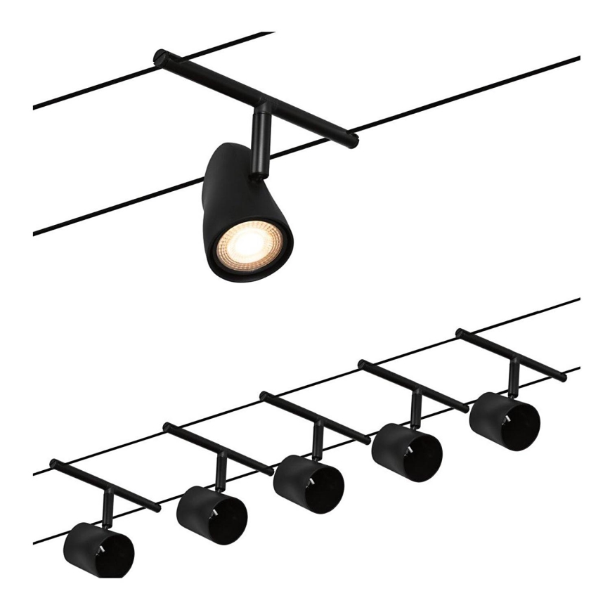 Paulmann 94469 - SET 5xGU5,3/10W Strahler für Schienensystem CUP 230V schwarz