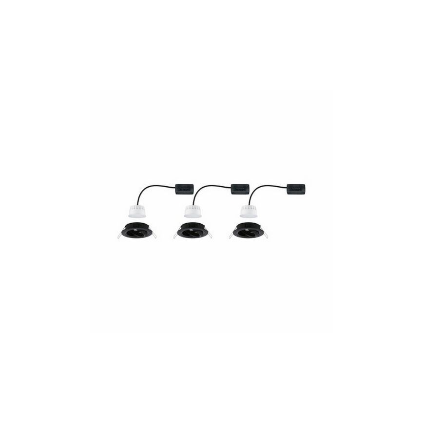 Paulmann 94471 - SET 3xLED/6W IP23 Badezimmer-Einbauleuchte NOVA 230V
