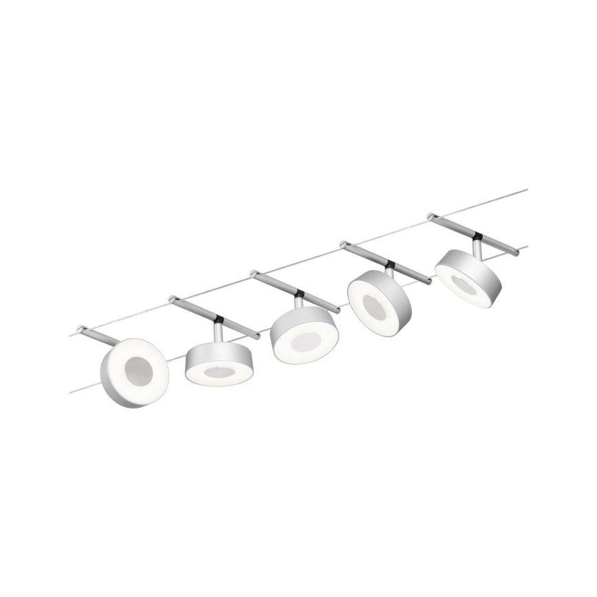 Paulmann 94475 - SET 5xLED/5W Einbauleuchte für Seilsystem CIRCLE 230V mattchrom