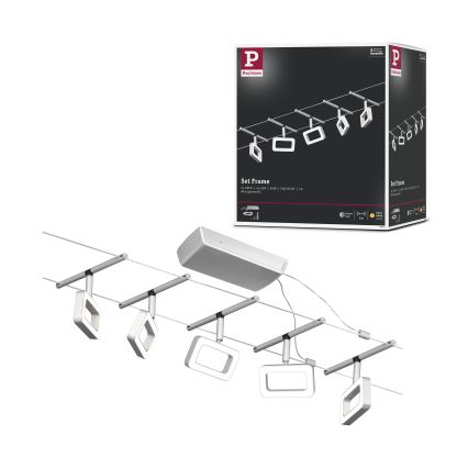 Paulmann 94481 - SET 5xLED/4,8W Spot für Seilsystem FRAME 230V schwarz