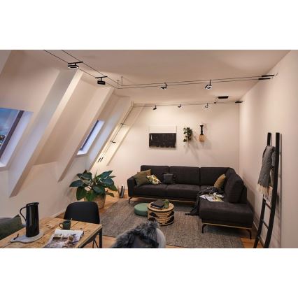 Paulmann 94485 - SET 5xLED/4,8W Einbauleuchte für das Seilsystem FRAME 230V schwarz