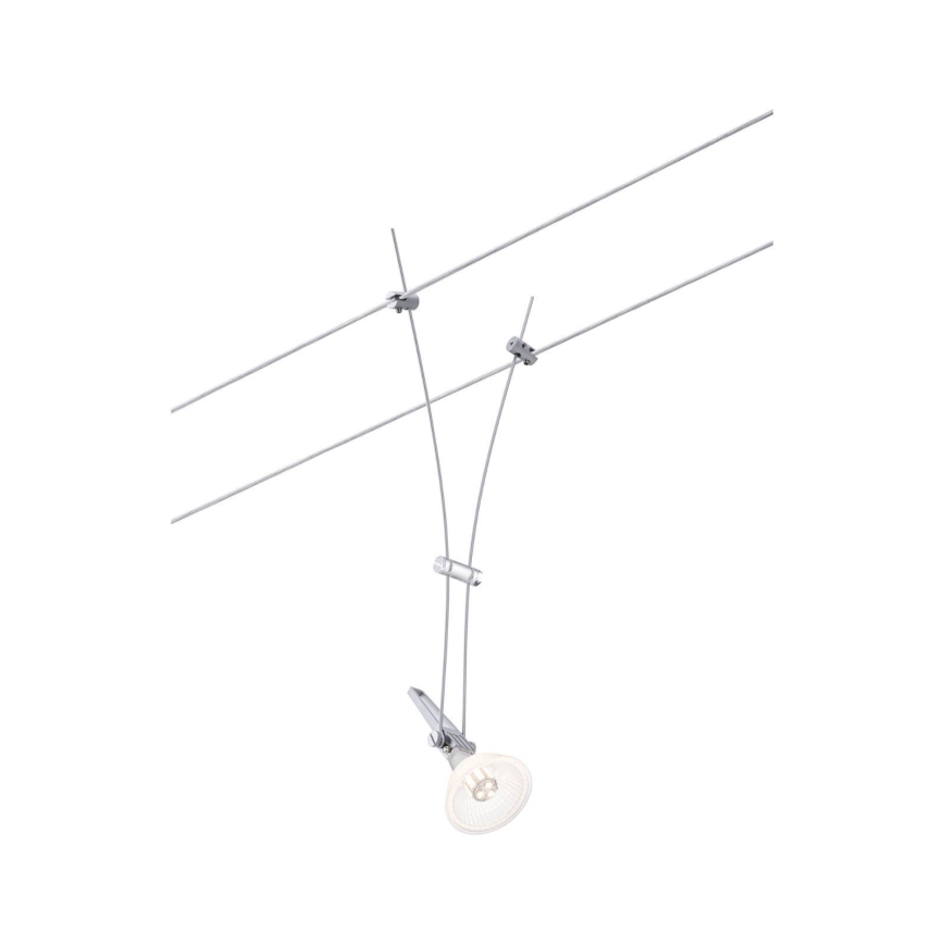 Paulmann 94487 - 1xGU5,3/50W Einbauleuchte für Seilsystem COMET 230V mattchrom