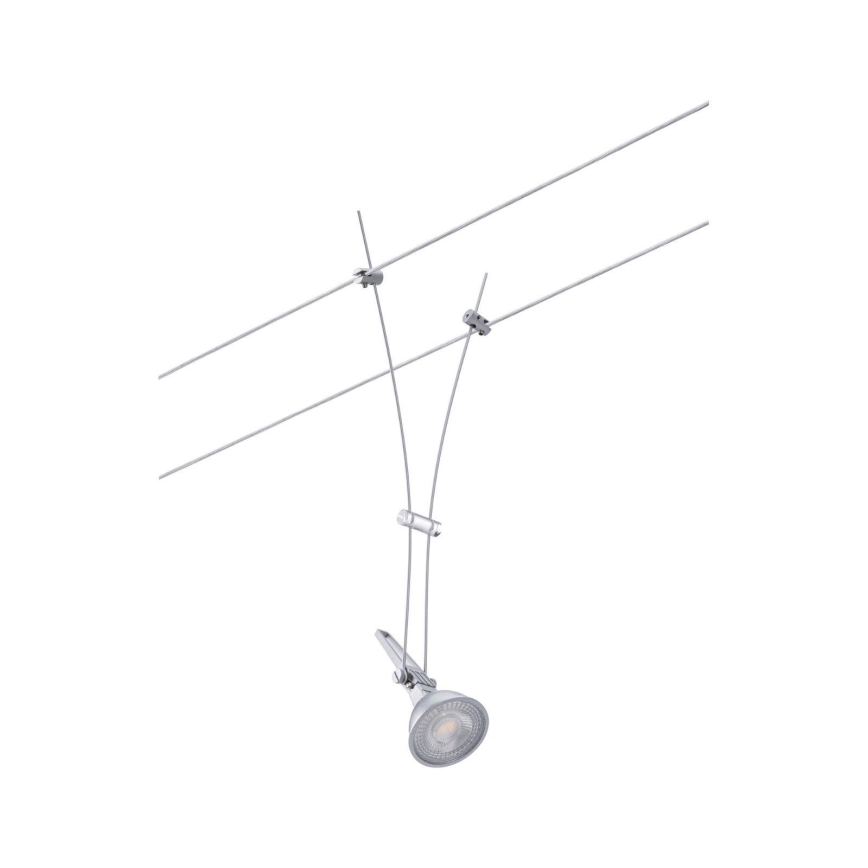 Paulmann 94487 - 1xGU5,3/50W Einbauleuchte für Seilsystem COMET 230V mattchrom