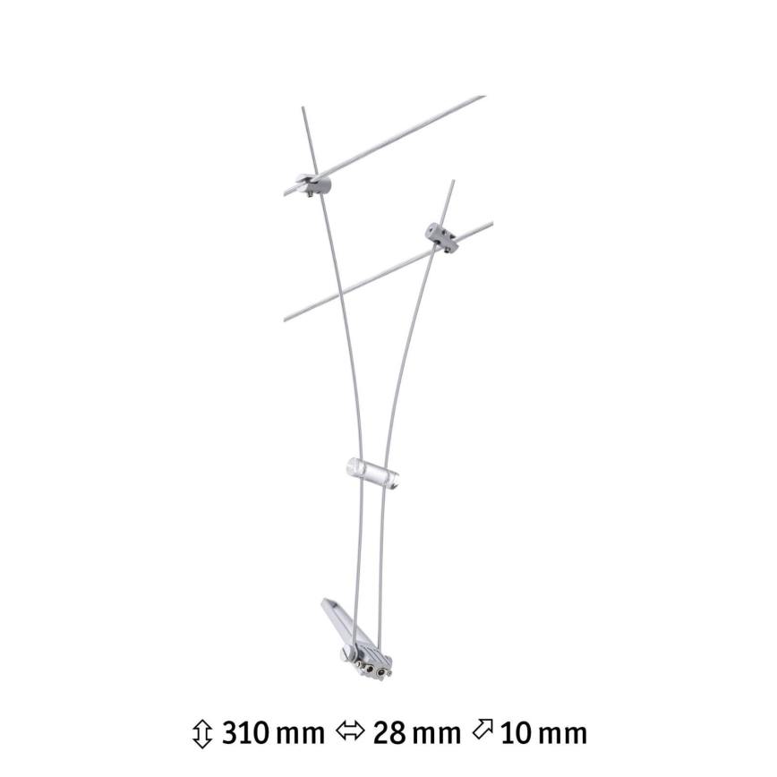 Paulmann 94487 - 1xGU5,3/50W Einbauleuchte für Seilsystem COMET 230V mattchrom