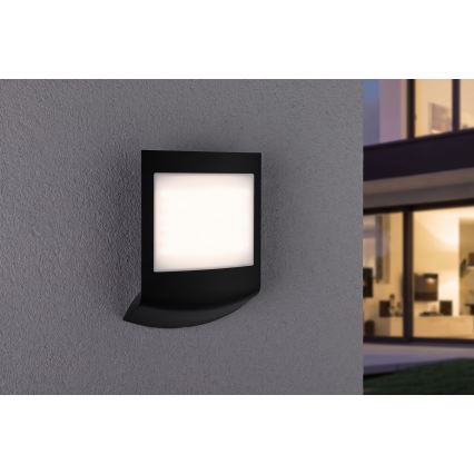 Paulmann 94513 - RGBW LED/8,2W IP44 dimmbare Außenwandleuchte mit Bewegungs- und Dämmerungssensor PADEA 230V anthrazit