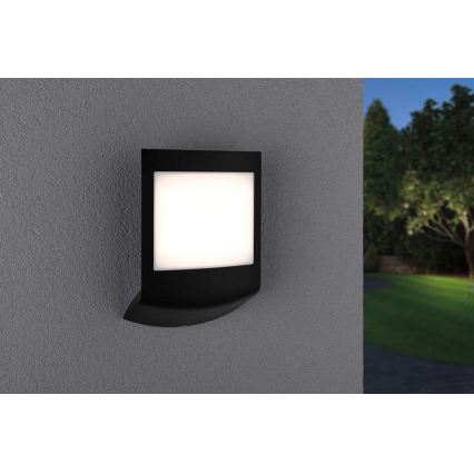 Paulmann 94513 - RGBW LED/8,2W IP44 dimmbare Außenwandleuchte mit Bewegungs- und Dämmerungssensor PADEA 230V anthrazit