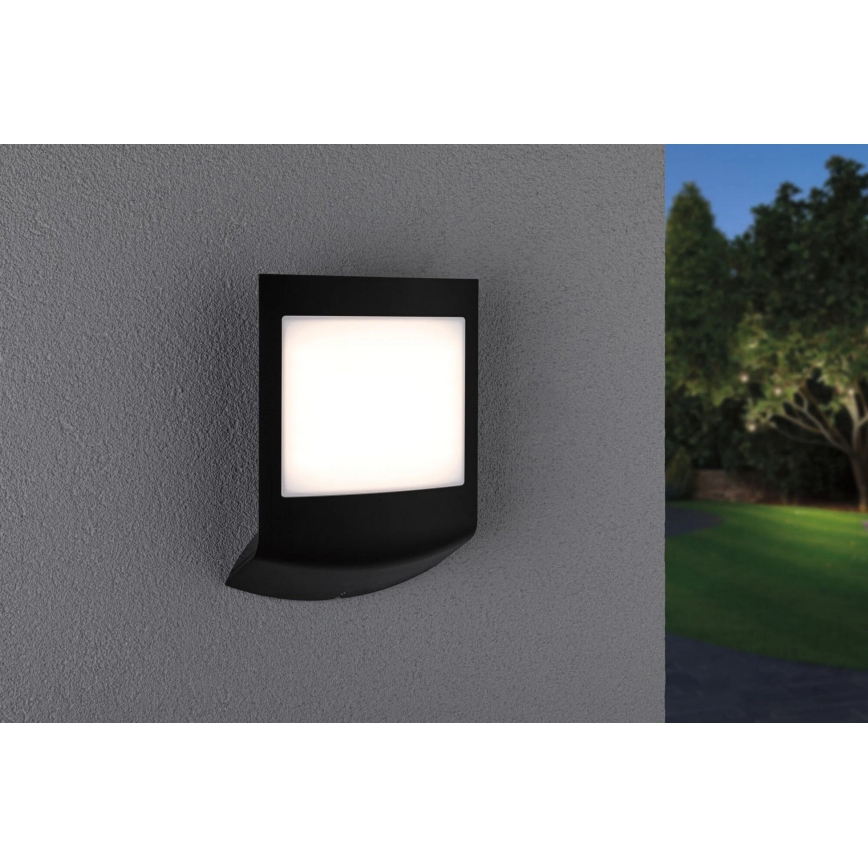 Paulmann 94513 - RGBW LED/8,2W IP44 Dimmbare Hausnummernleuchte mit Bewegungs- und Dämmerungssensor PADEA 230V Anthrazit