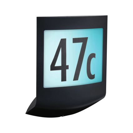 Paulmann 94513 - RGBW LED/8,2W IP44 dimmbare Hausnummernleuchte mit Dämmerungssensor PADEA 230V anthrazit
