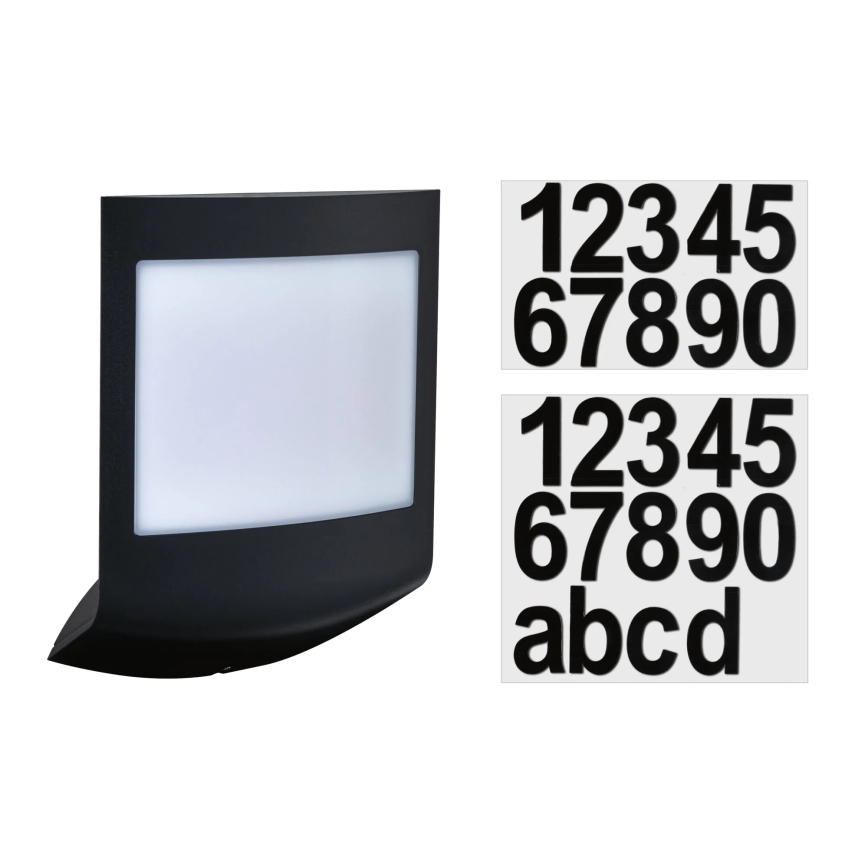 Paulmann 94513 - RGBW LED/8,2W IP44 dimmbare Hausnummernleuchte mit Dämmerungssensor PADEA 230V anthrazit