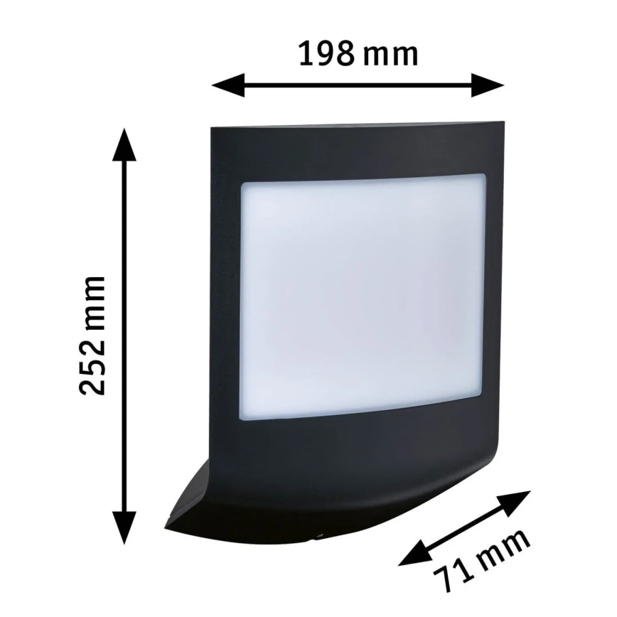 Paulmann 94513 - RGBW LED/8,2W IP44 dimmbare Hausnummernleuchte mit Dämmerungssensor PADEA 230V anthrazit