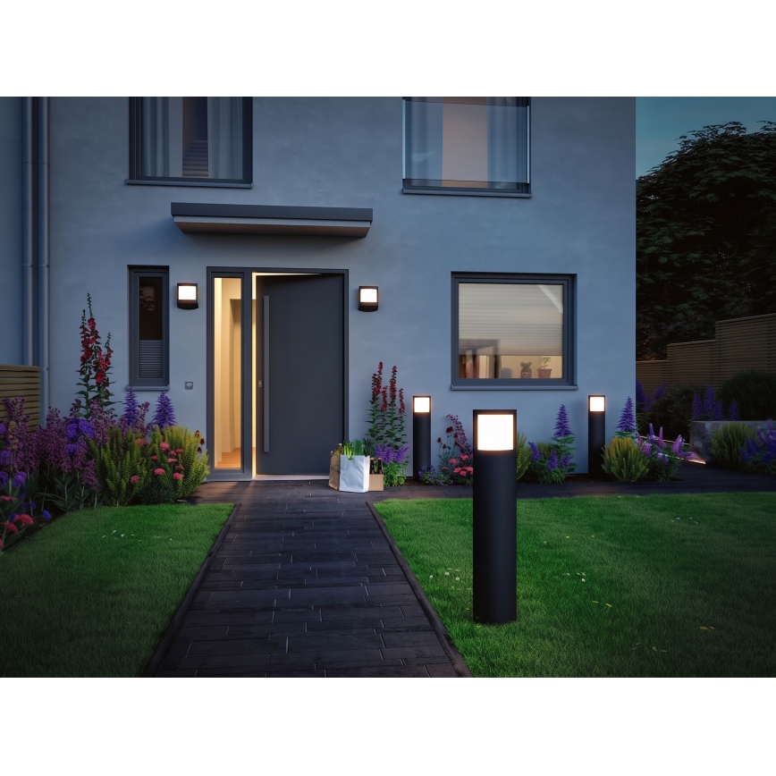 Paulmann 94514 - LED/8,5W IP44 Dimmbare Außenlampe mit Bewegungs- und Dämmerungssensor PADEA 230V Anthrazit
