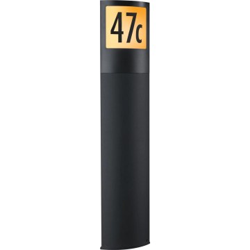 Paulmann 94515 - LED/8,5W IP44 dimmbares Hausnummernschild mit Bewegungs- und Dämmerungssensor PADEA 230V anthrazit