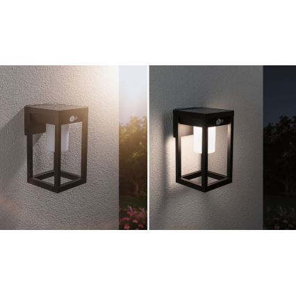 Paulmann 94572 -LED/5,5W IP44 Solar-Wandleuchte mit Sensor MARISOL 3,7V 2000 mAh