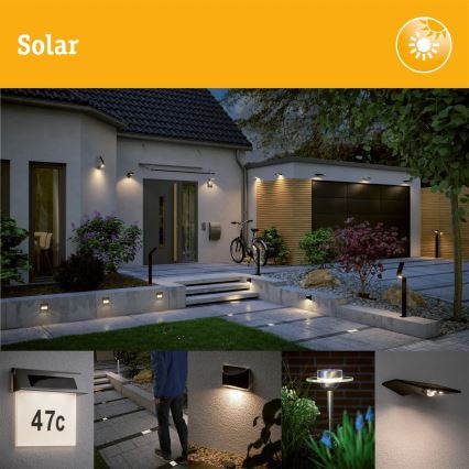 Paulmann 94578 - LED/0,1W IP67 Solar-Einbauleuchte DOMENIC 1,2V 1500 mAh