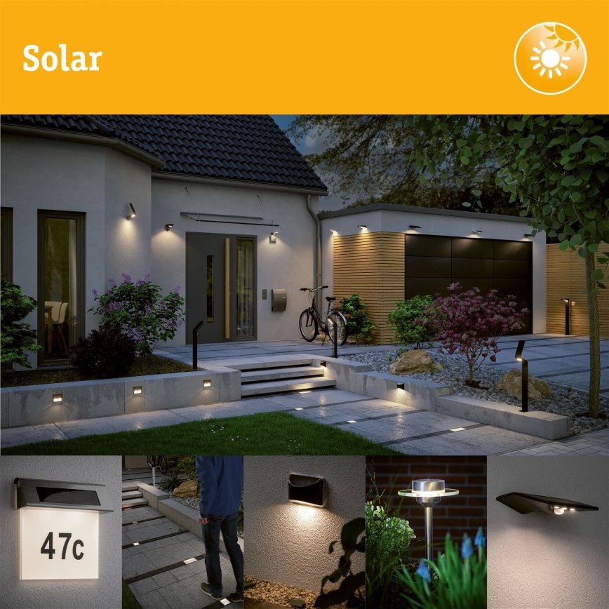 Paulmann 94578 - LED/0,1W IP67 Solar-Einbauleuchte DOMENIC 1,2V 1500 mAh