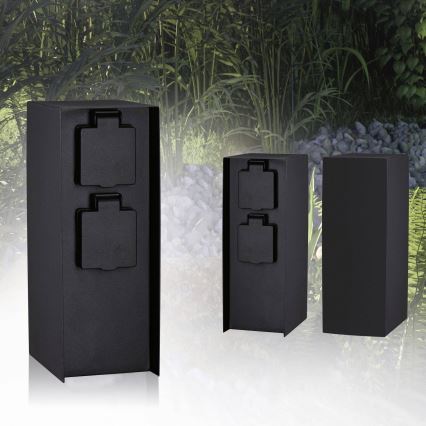 Paulmann 94657 - Outdoor-Steckdosensäule RIO 2Z SCHUKO 230V IP44