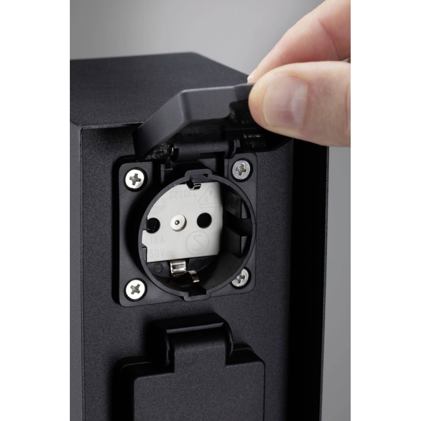 Paulmann 94657 - Outdoor-Steckdosensäule RIO 2Z SCHUKO 230V IP44