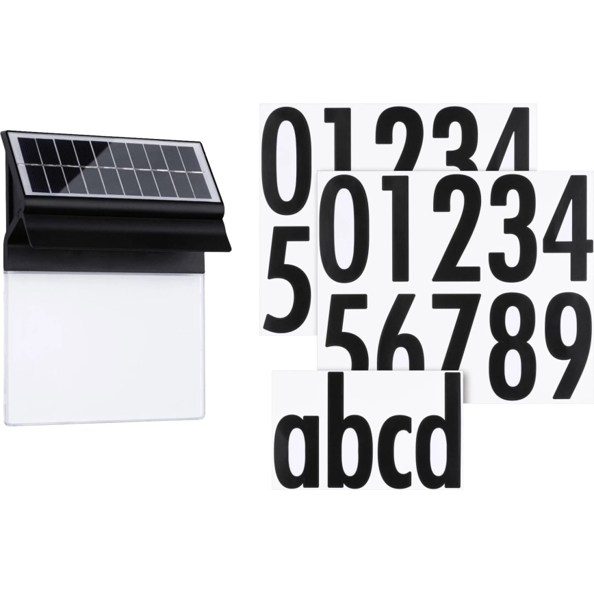 Paulmann 94694 - LED/0,2W IP44 Solární domovní číslo NEDA 3,7V
