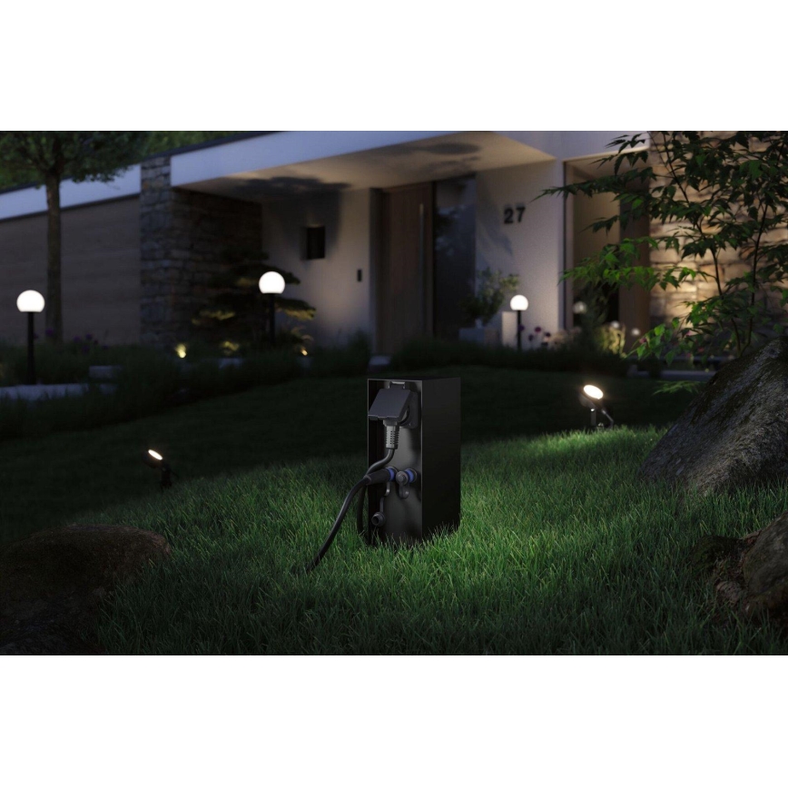 Paulmann 94700 - Außensteckdosensäule RIO 2-fach SCHUKO 230V IP44