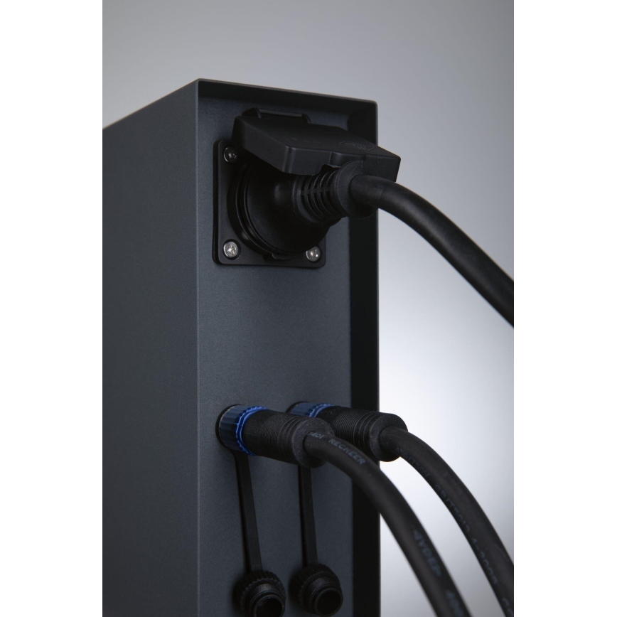 Paulmann 94700 - Outdoor-Steckdosensäule RIO 2Z SCHUKO 230V IP44