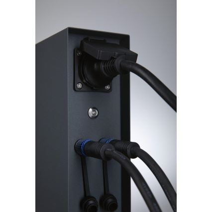 Paulmann 94701 - Outdoor-Steckdosensäule mit Dämmerungssensor RIO 2Z SCHUKO 230V IP44