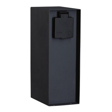 Paulmann 94701 - Outdoor-Steckdosensäule mit Dämmerungssensor RIO 2Z SCHUKO 230V IP44