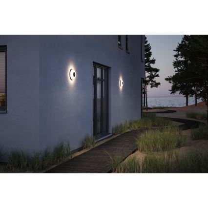 Paulmann 94955 - LED/20,5W IP65, dimmbar, Außenwandleuchte AUREVA 230V 2200/3000/4000K anthrazit