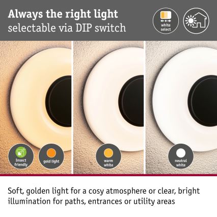 Paulmann 94955 - LED/20,5W IP65, dimmbar, Außenwandleuchte AUREVA 230V 2200/3000/4000K anthrazit