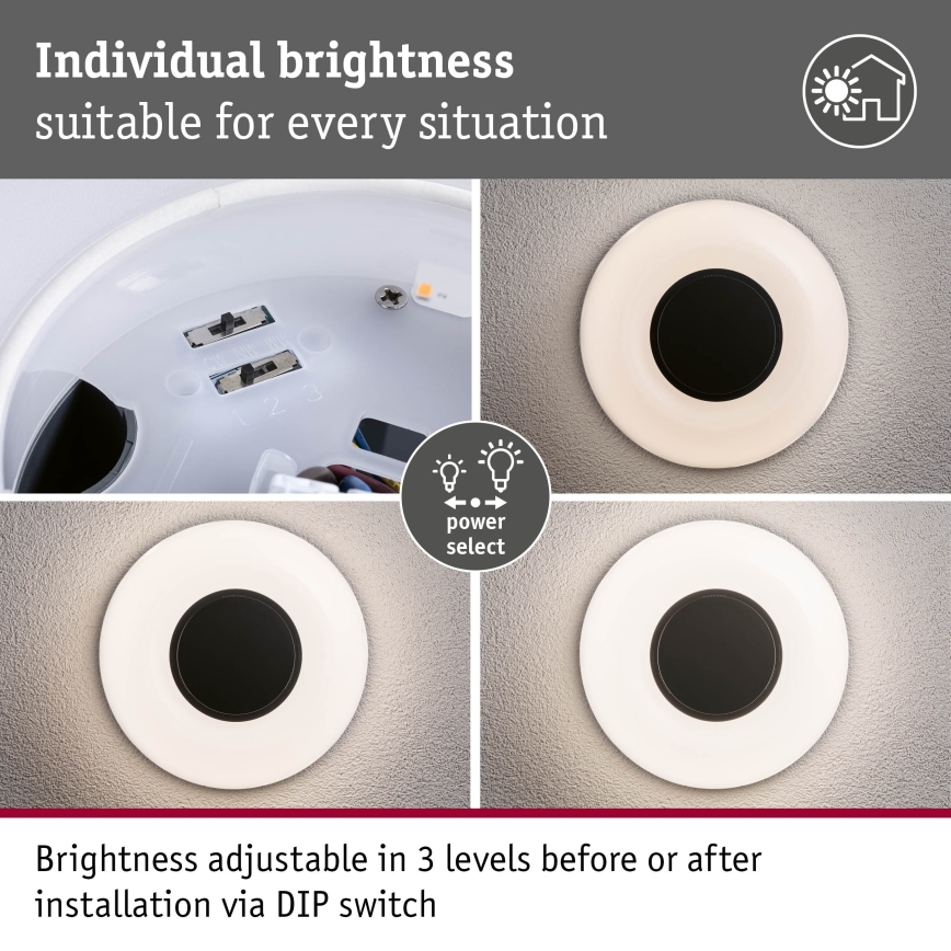 Paulmann 94955 - LED/20,5W IP65, dimmbar, Außenwandleuchte AUREVA 230V 2200/3000/4000K anthrazit