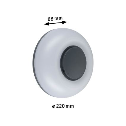 Paulmann 94955 - LED/20,5W IP65, dimmbar, Außenwandleuchte AUREVA 230V 2200/3000/4000K anthrazit