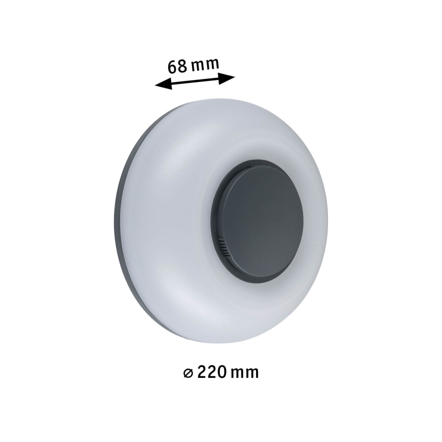 Paulmann 94955 - LED/20,5W IP65, dimmbar, Außenwandleuchte AUREVA 230V 2200/3000/4000K anthrazit