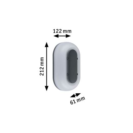 Paulmann 94957 - LED/18,5W IP65 dimmbare Außenwandleuchte ELUNOR 230V 2200/3000/4000K anthrazit