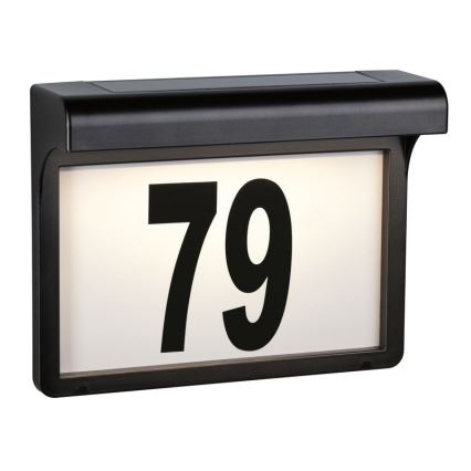 Paulmann 95388 - LED/0,05W IP44 Solar-Hausnummer mit Sensor DAYTON 1,2V 600 mAh