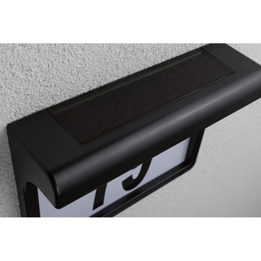 Paulmann 95388 - LED/0,05W IP44 Solar-Hausnummer mit Sensor DAYTON 1,2V 600 mAh
