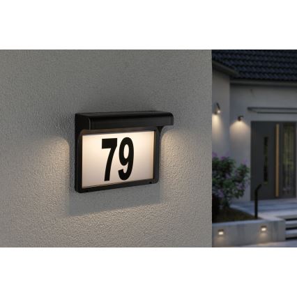 Paulmann 95388 - LED/0,05W IP44 Solar-Hausnummer mit Sensor DAYTON 4,8V